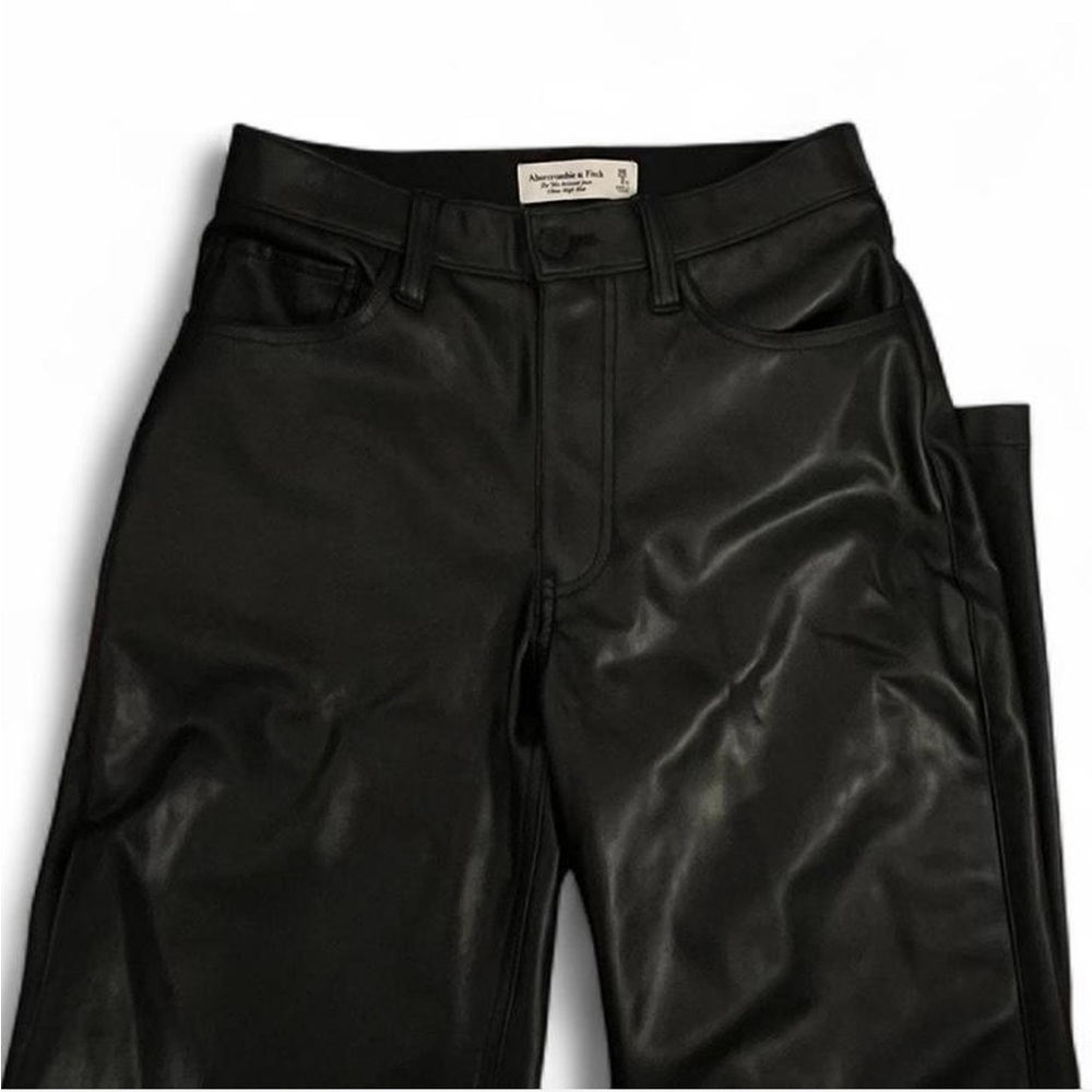 Y2K Black Leather Pants